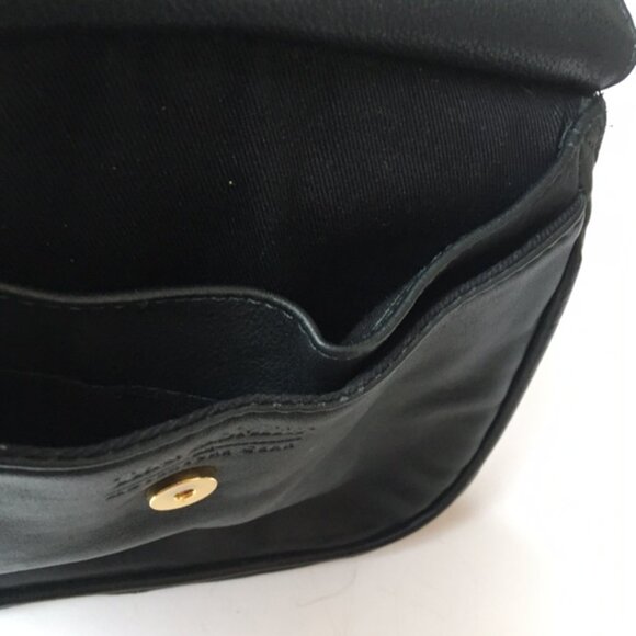 TravelSmith Black Leather Crossbody Bag - Picture 10 of 11
